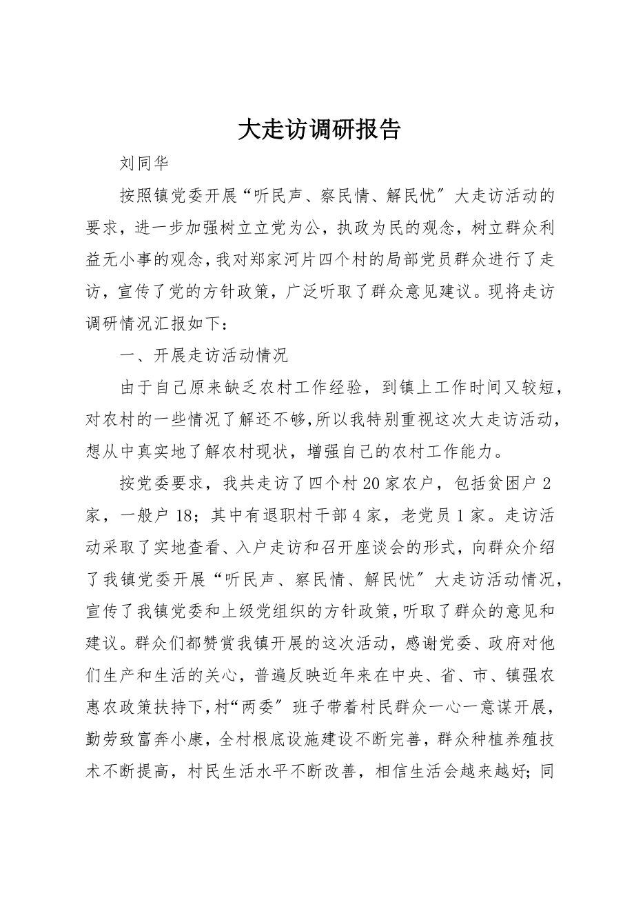 2023年大走访调研报告新编.docx_第1页