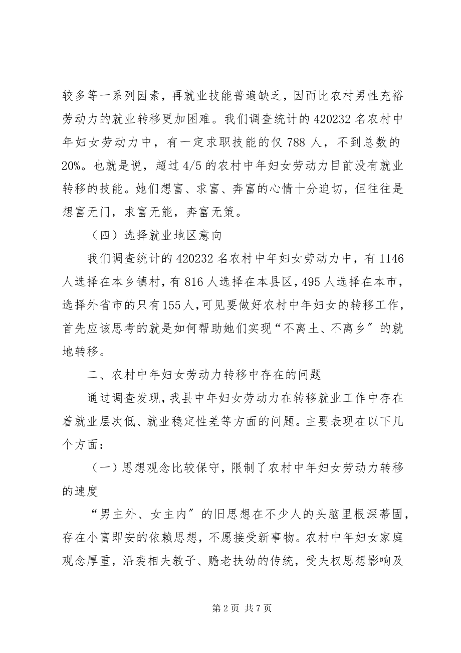 2023年县中年妇女劳力转移调研报告.docx_第2页