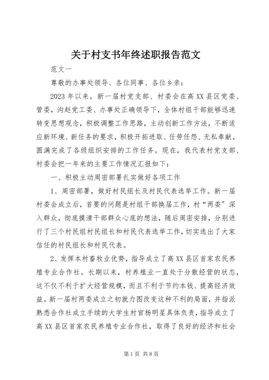 2023年村支书年终述职报告2.docx_第1页