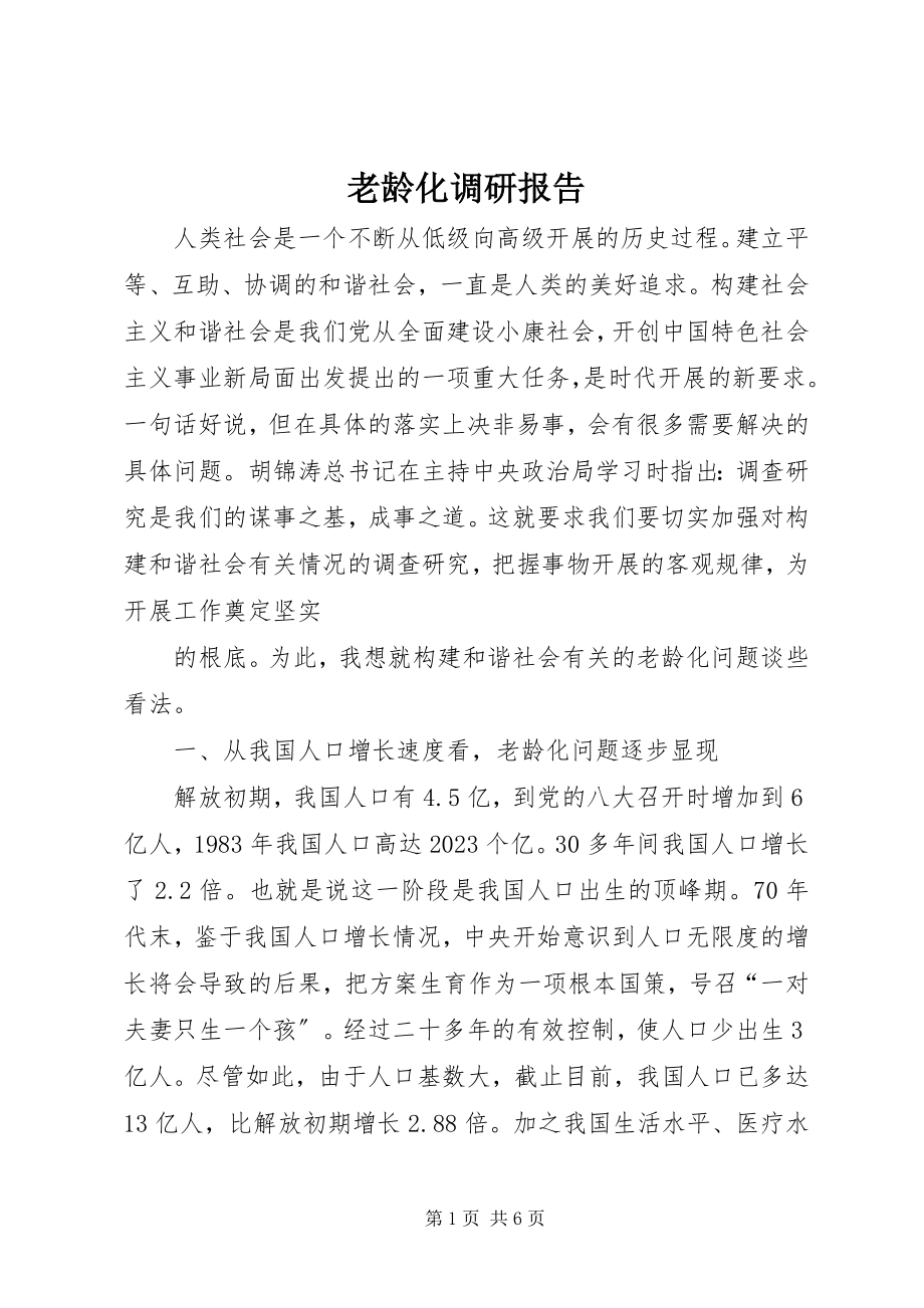 2023年老龄化调研报告.docx_第1页