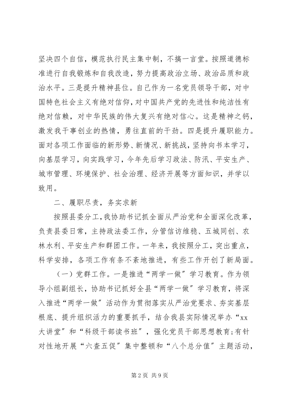 2023年县委副书记兼政法委书记述职述廉报告.docx_第2页