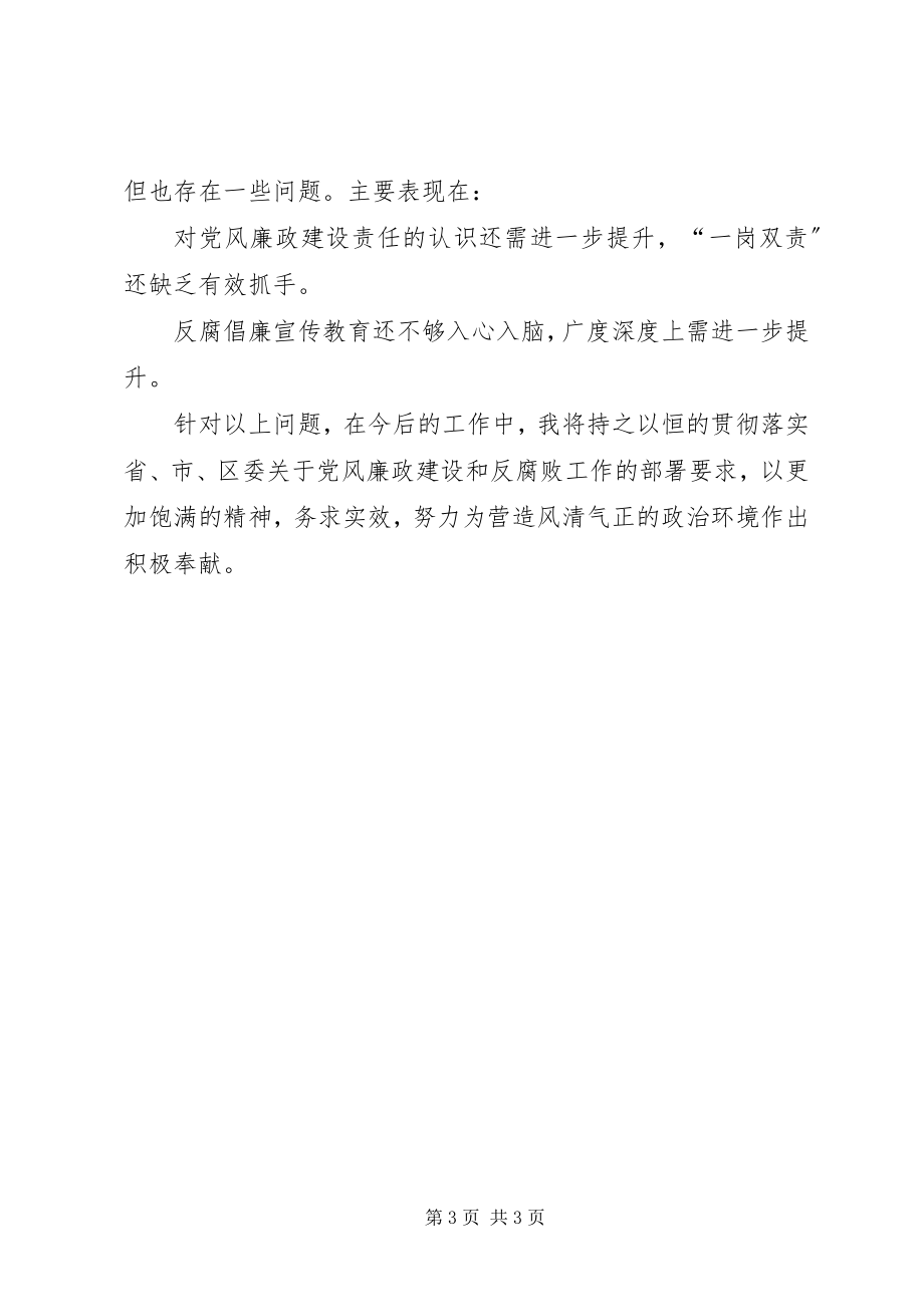 2023年本人思想、工作、作风及廉洁从政情述责述廉报告.docx_第3页