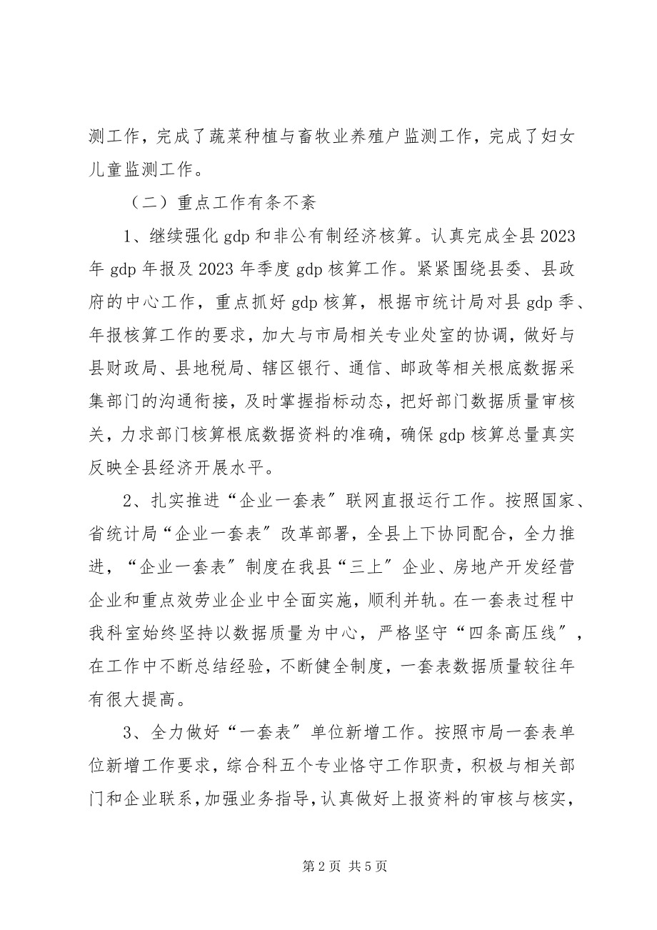 2023年县统计局综合科工作总结报告.docx_第2页