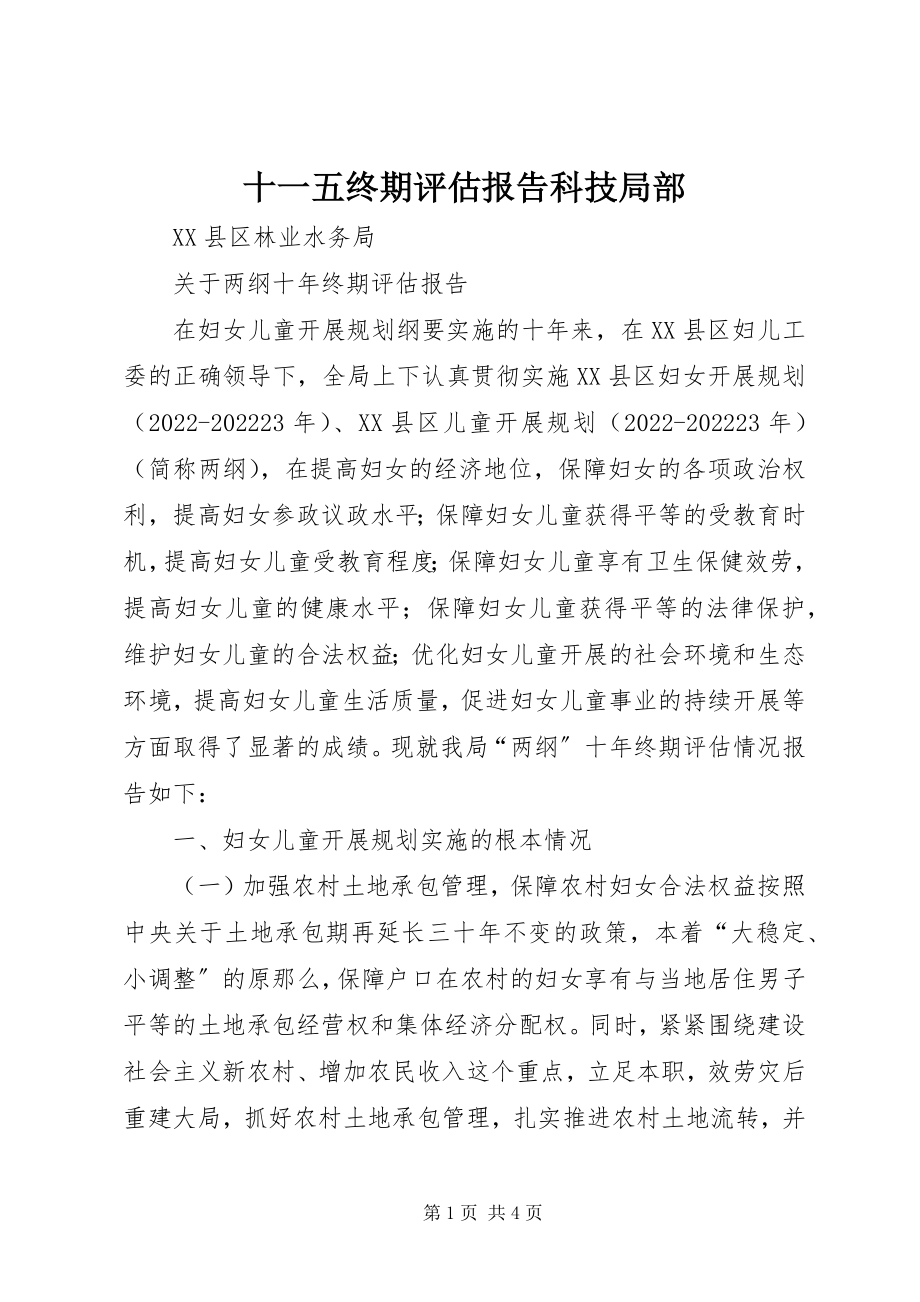 2023年十一五终期评估报告科技部分.docx_第1页