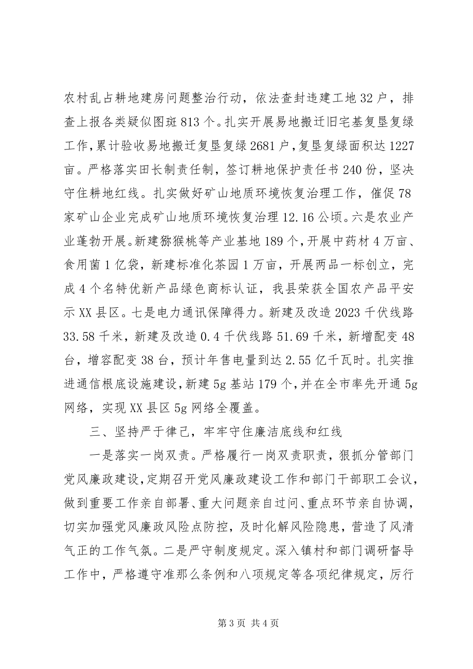 2023年县委常委副县长述职述廉述效报告3.docx_第3页