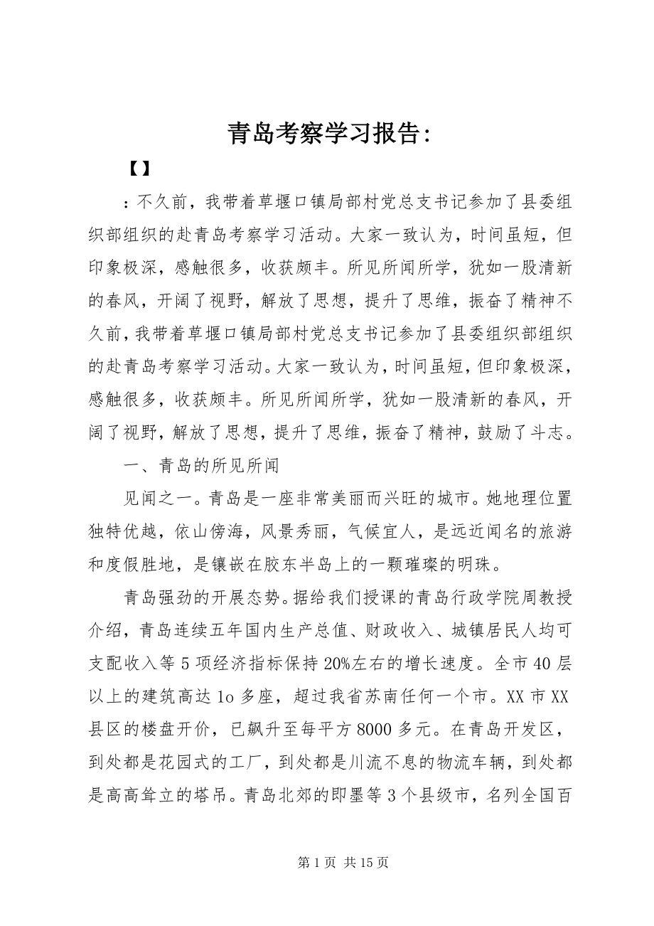 2023年青岛考察学习报告2.docx_第1页