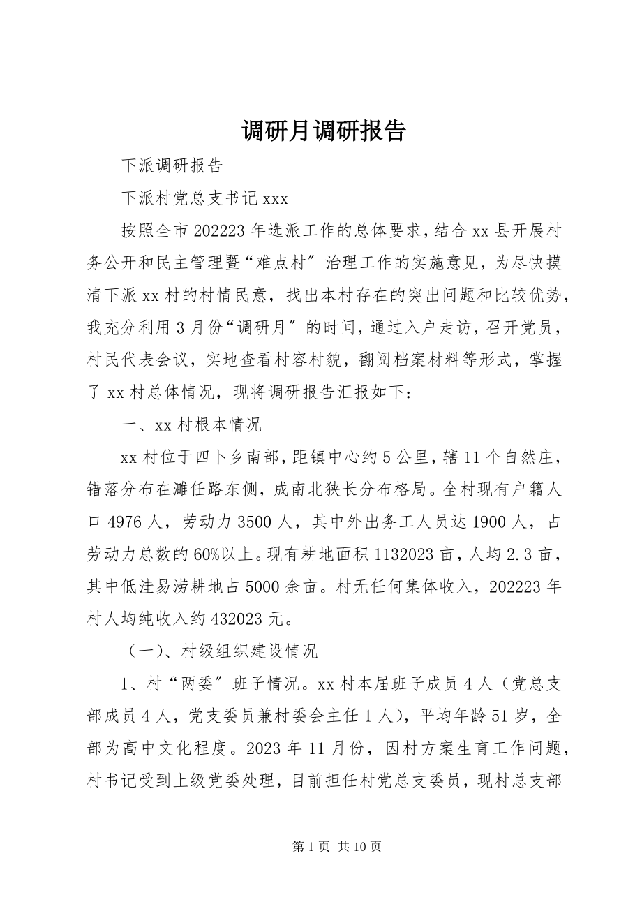 2023年调研月调研报告.docx_第1页