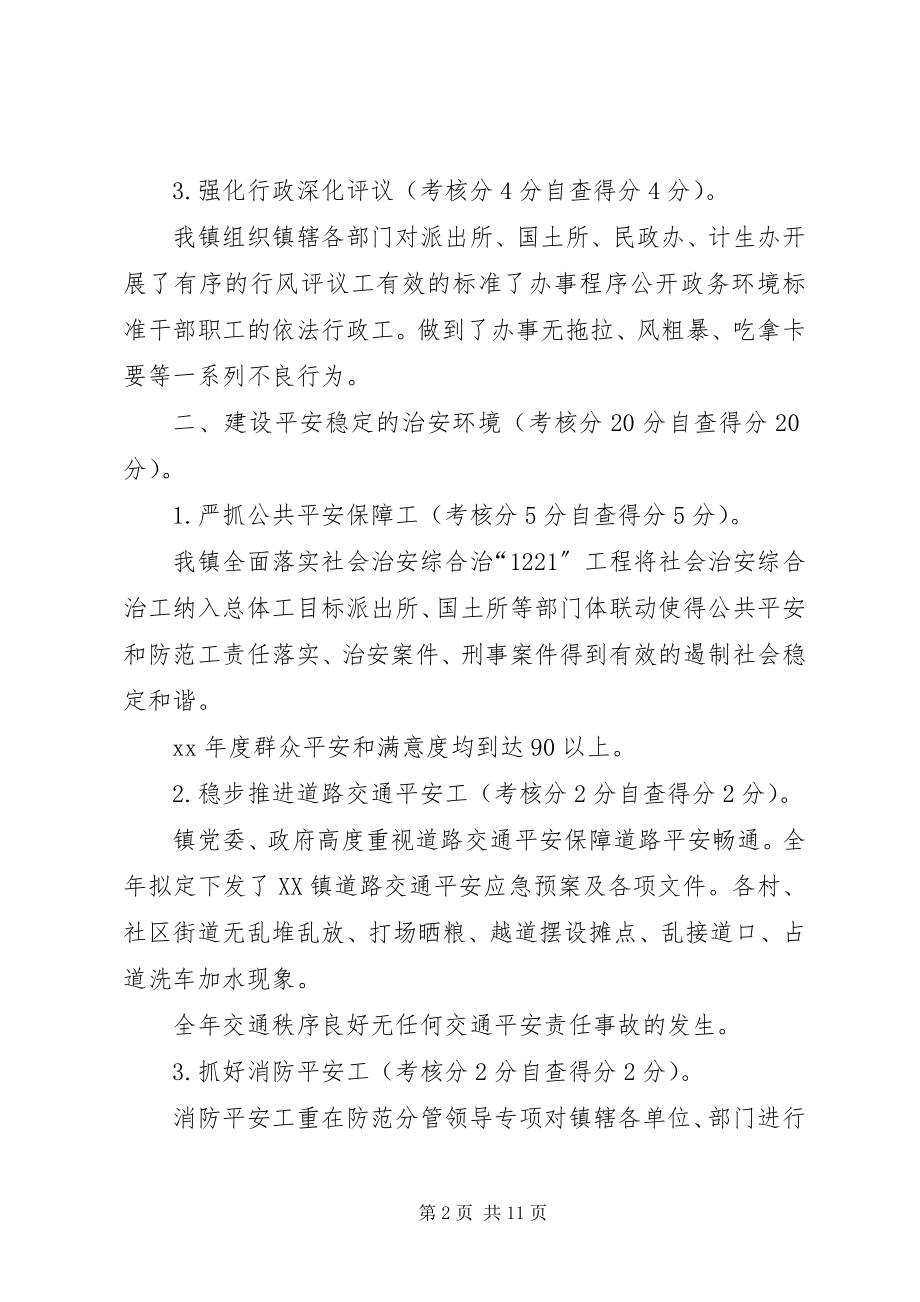 2023年镇文明乡镇创建活动自查报告.docx_第2页