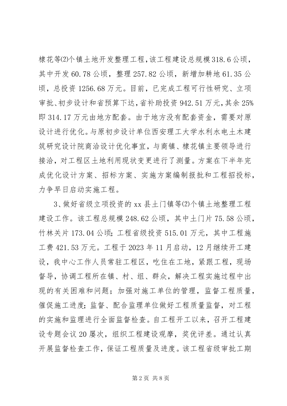 2023年土地开发复垦整理中心工作总结报告.docx_第2页