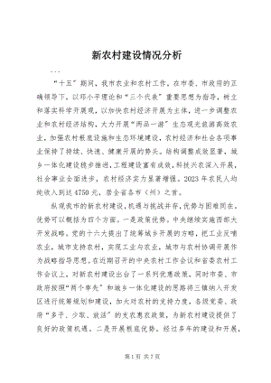 2023年新农村建设情况分析.docx