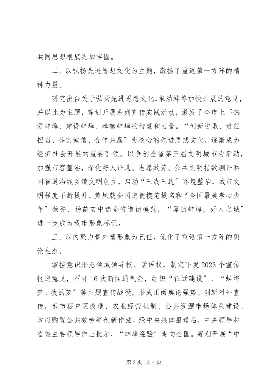 2023年市委宣传部重点工作班的述职报告.docx_第2页