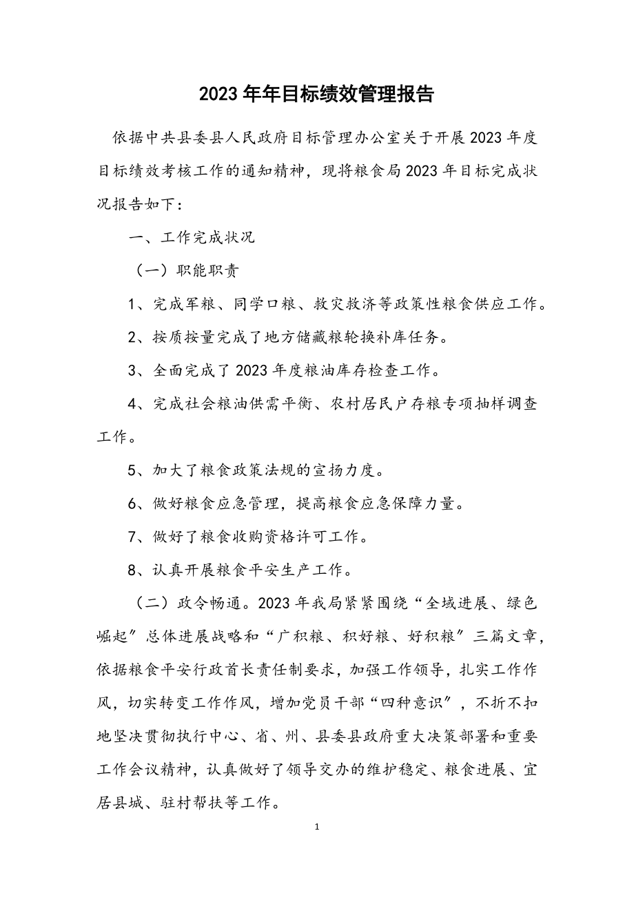 2023年目标绩效管理报告.docx_第1页