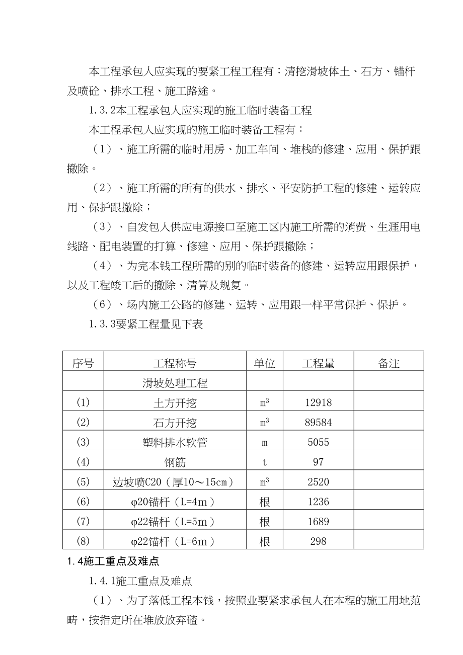 2023年建筑行业某水库左坝肩上坝公路边坡滑坡治理施工组织.docx_第2页