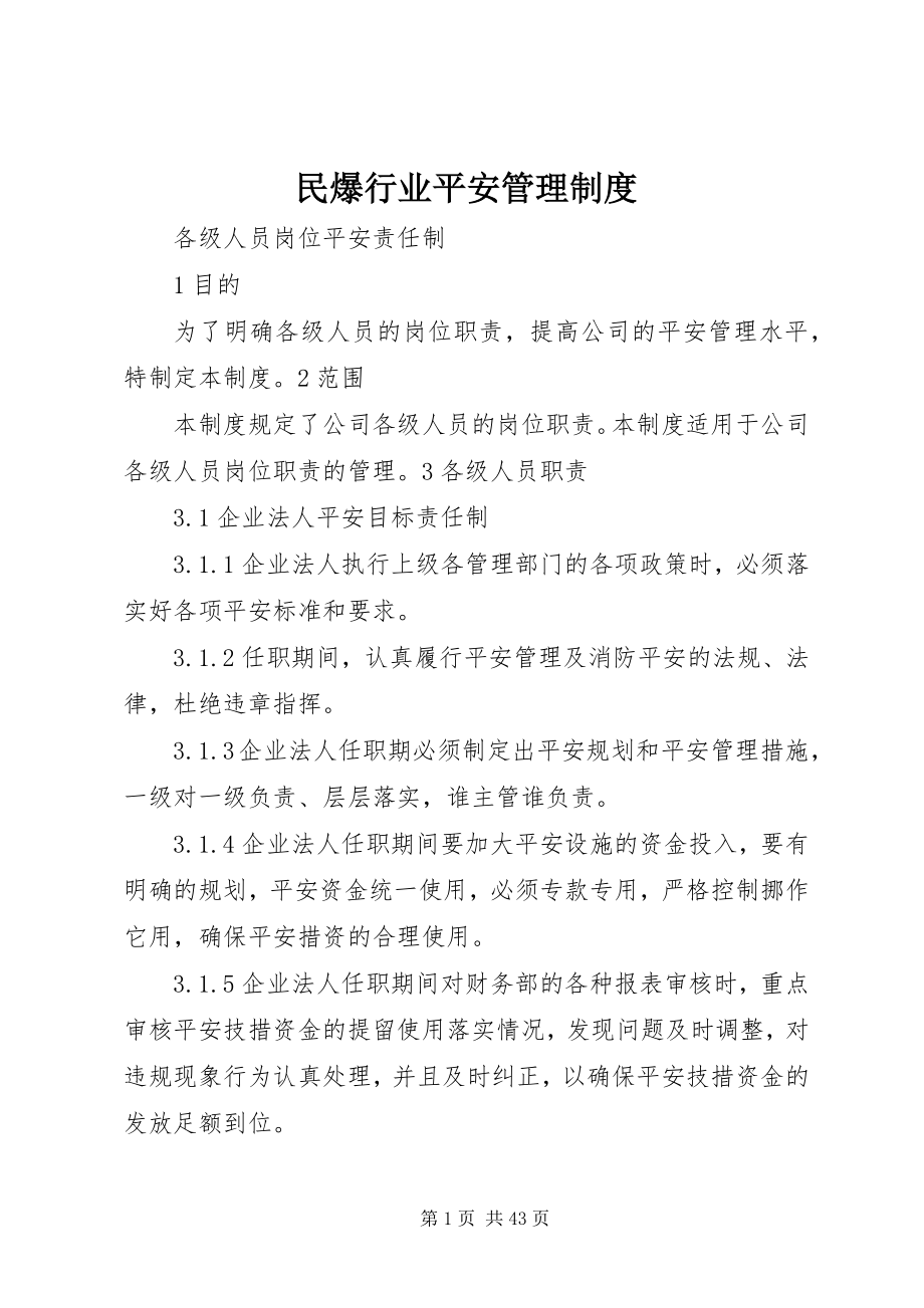 2023年民爆行业安全管理制度.docx_第1页