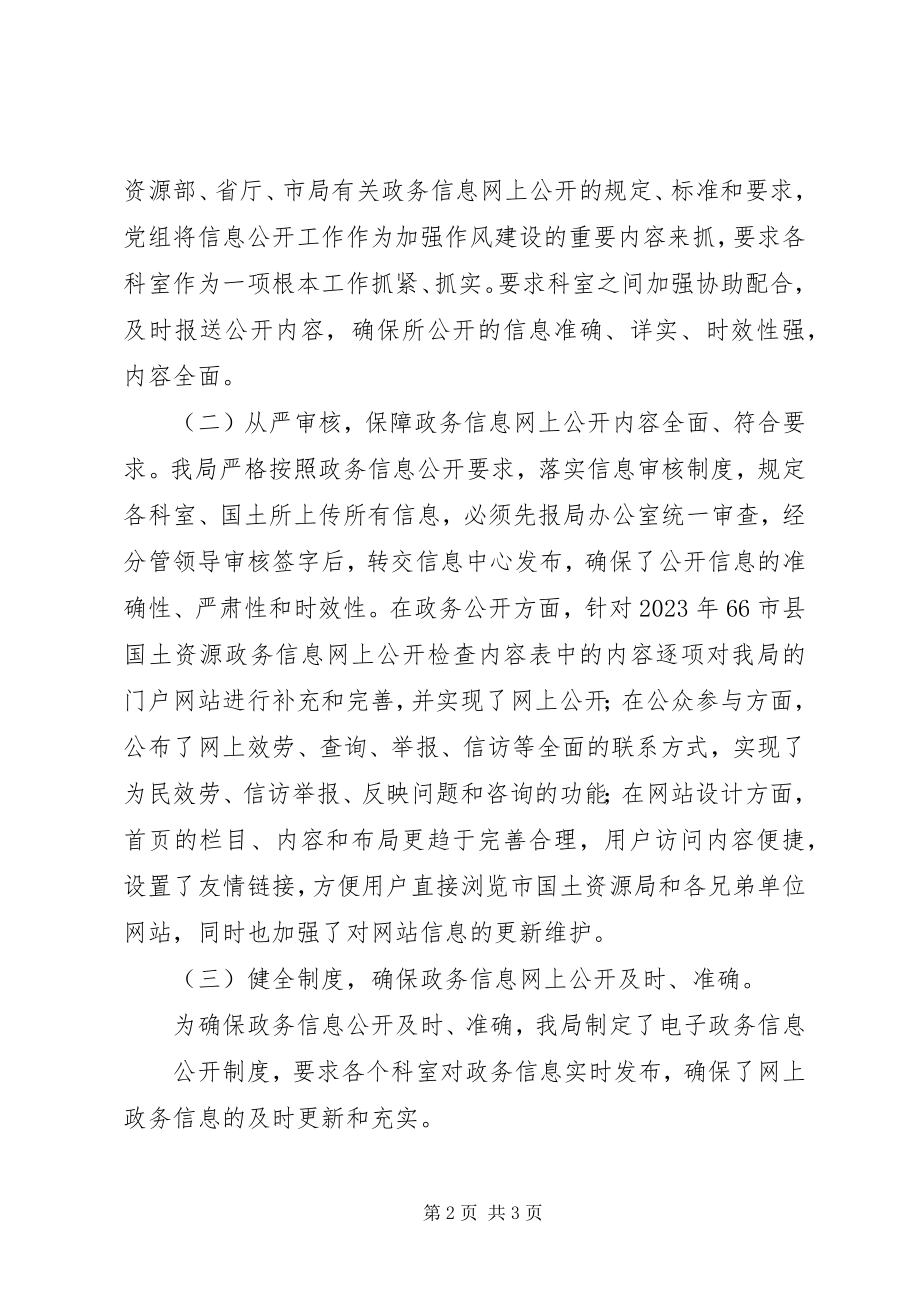 2023年政府网站政务信息网上公开执行情况自查报告.docx_第2页