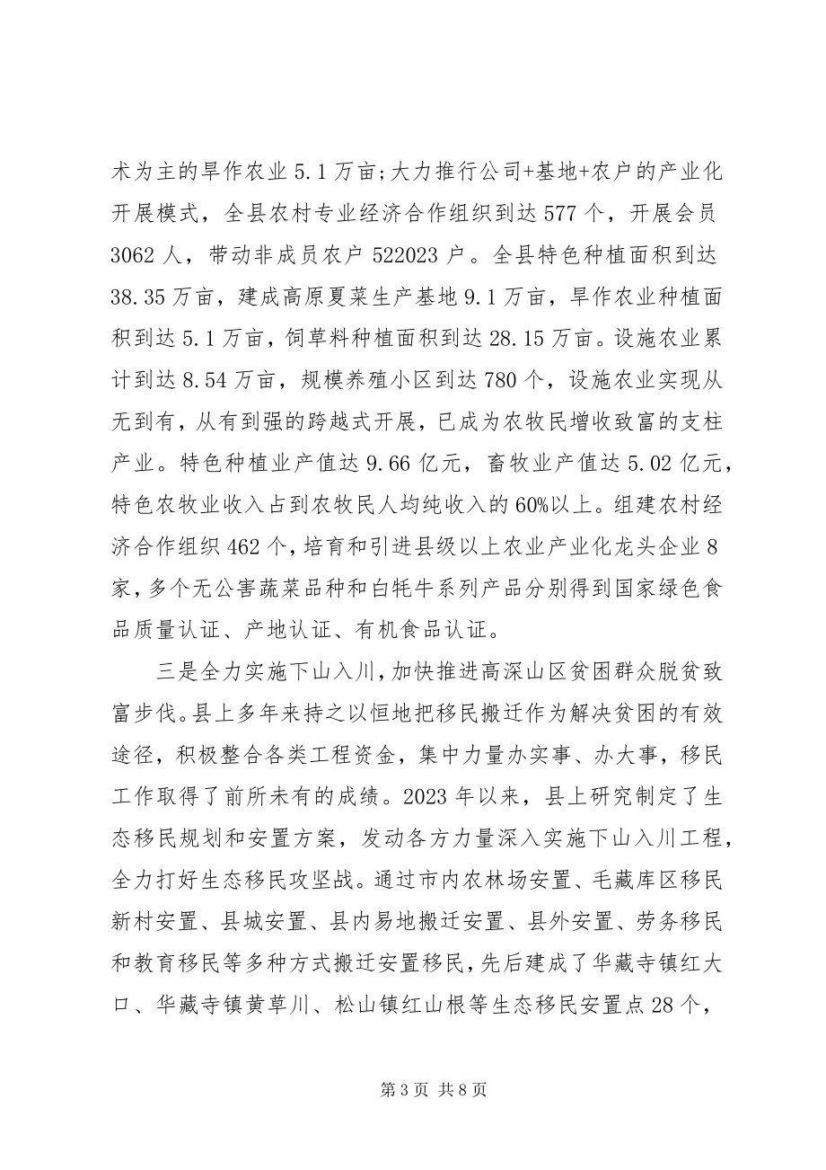 2023年县精准扶贫调研报告2.docx_第3页