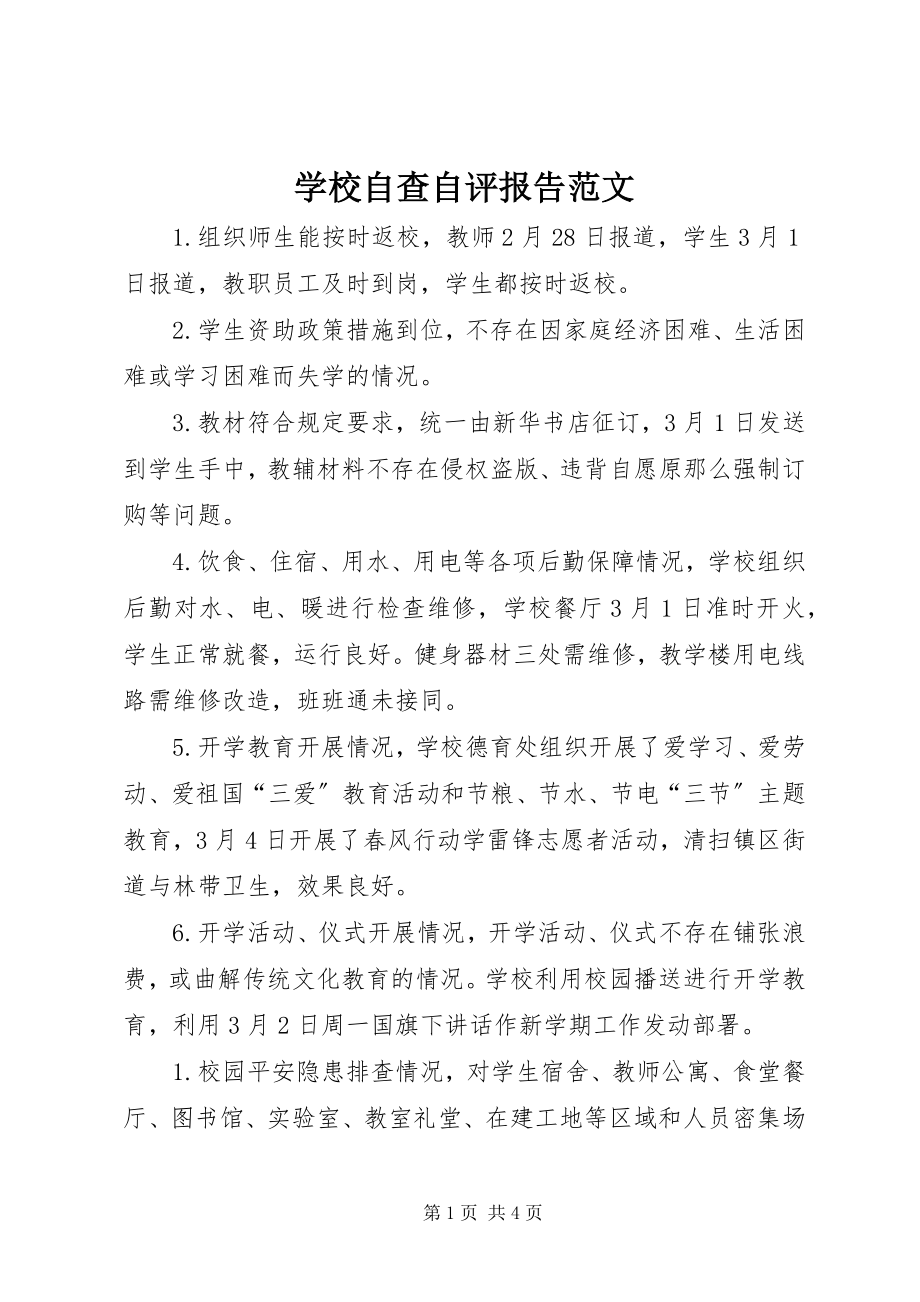 2023年学校自查自评报告2.docx_第1页