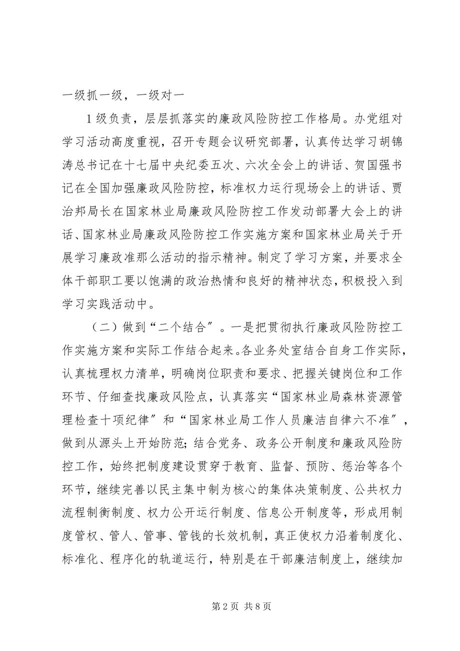 2023年贯彻执行廉政风险防控和廉政准则情况的报告.docx_第2页