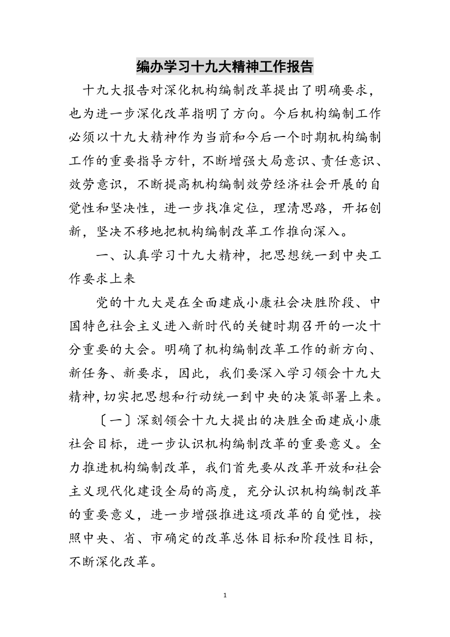 2023年编办学习十九大精神工作报告范文.doc_第1页