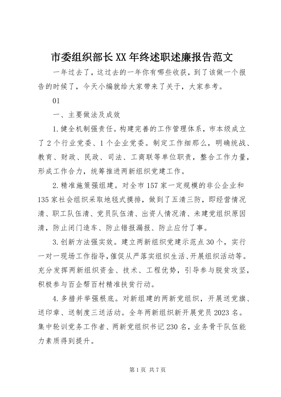 2023年市委组织部长终述职述廉报告.docx_第1页