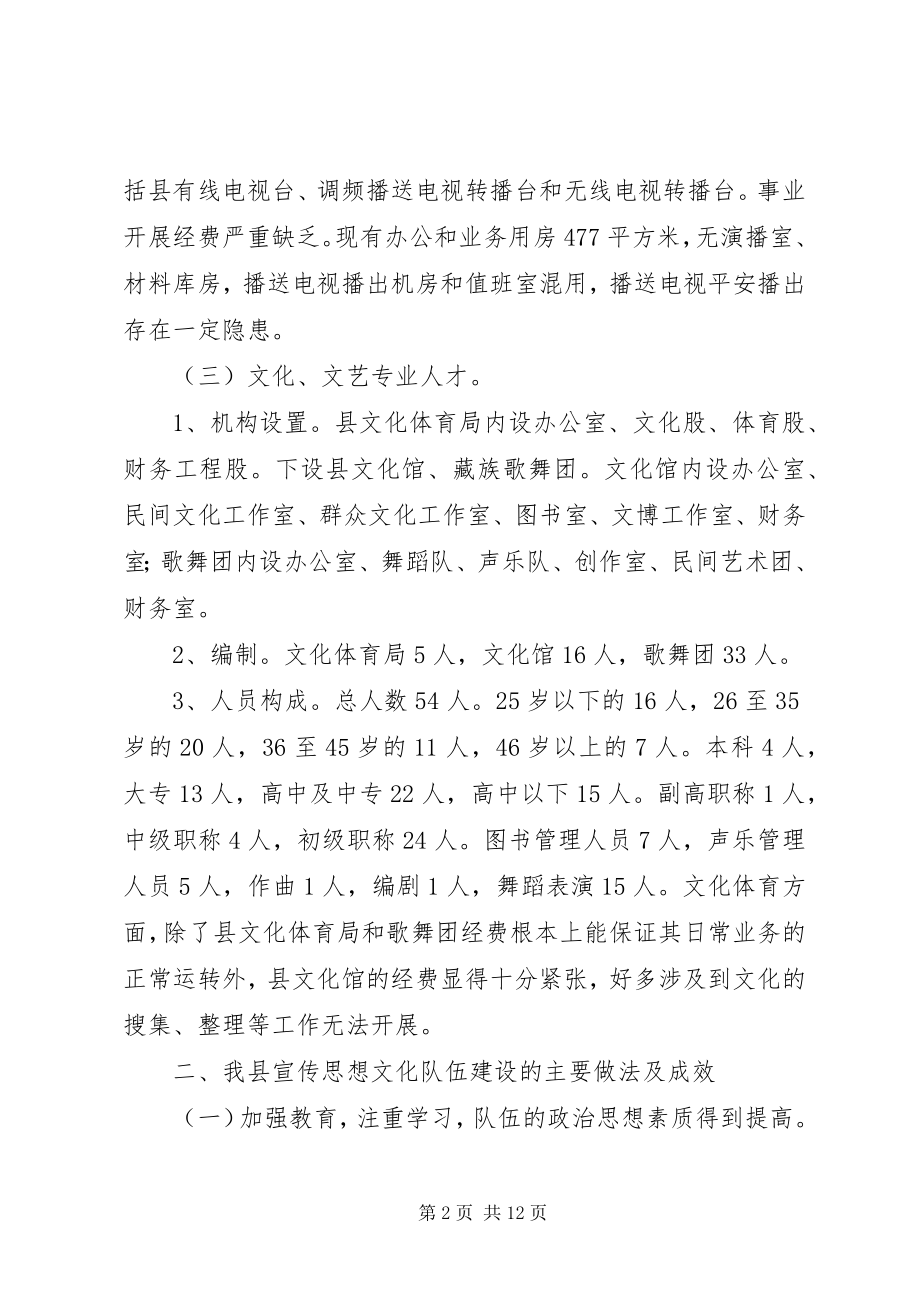 2023年县委县政府文化队伍建设情况调研报告.docx_第2页