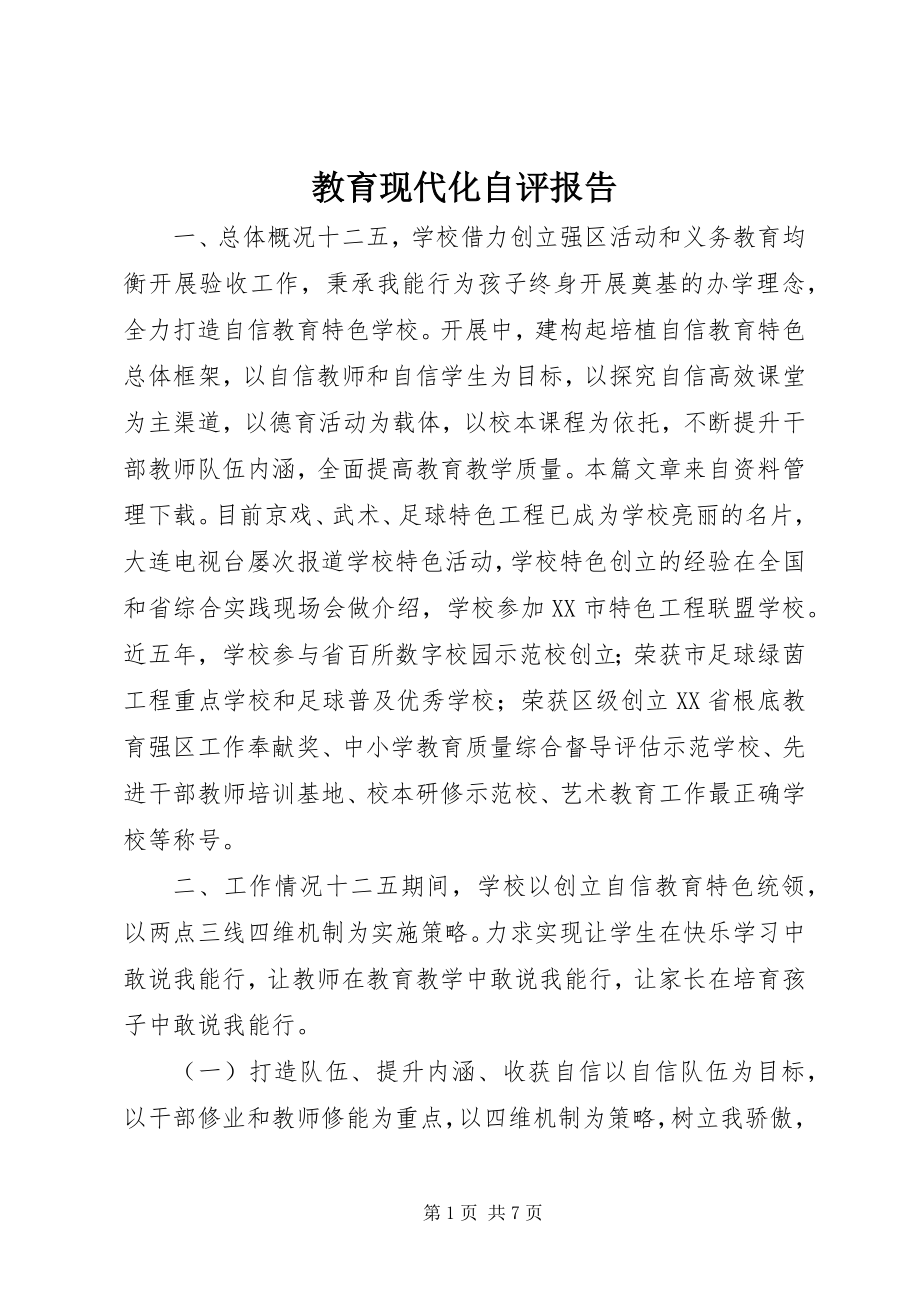 2023年教育现代化自评报告.docx_第1页