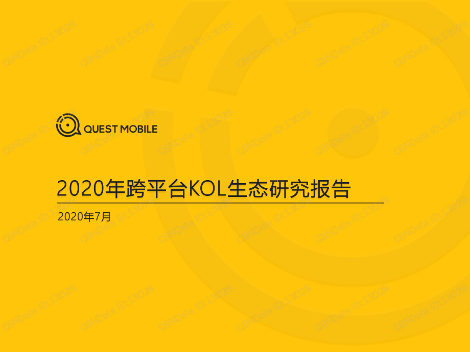 QuestMobile-2020跨平台KOL生态研究报告-2020.7-33页.pdf_第1页