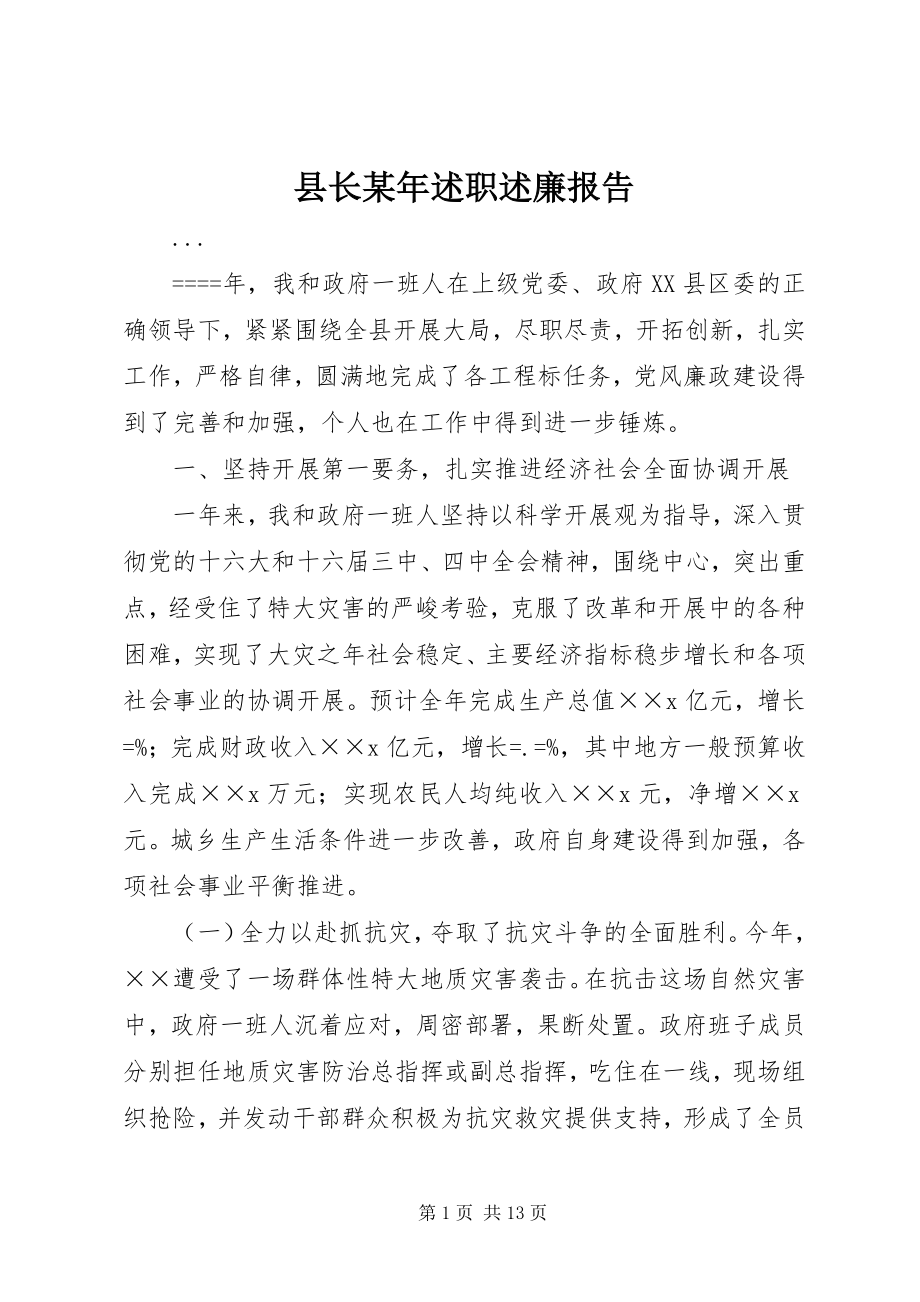 2023年县长述职述廉报告4.docx_第1页