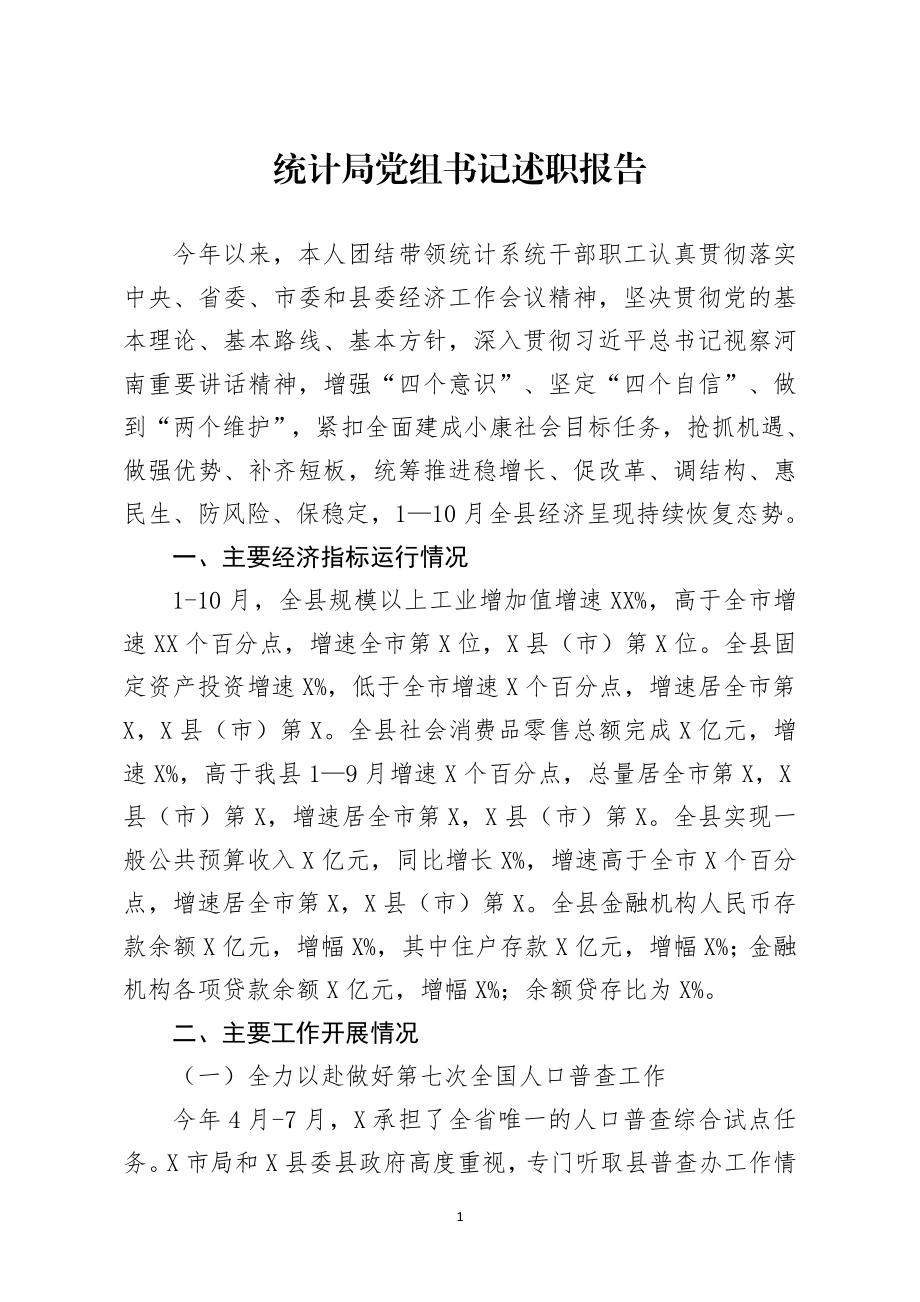 统计局党组书记述职报告.docx_第1页