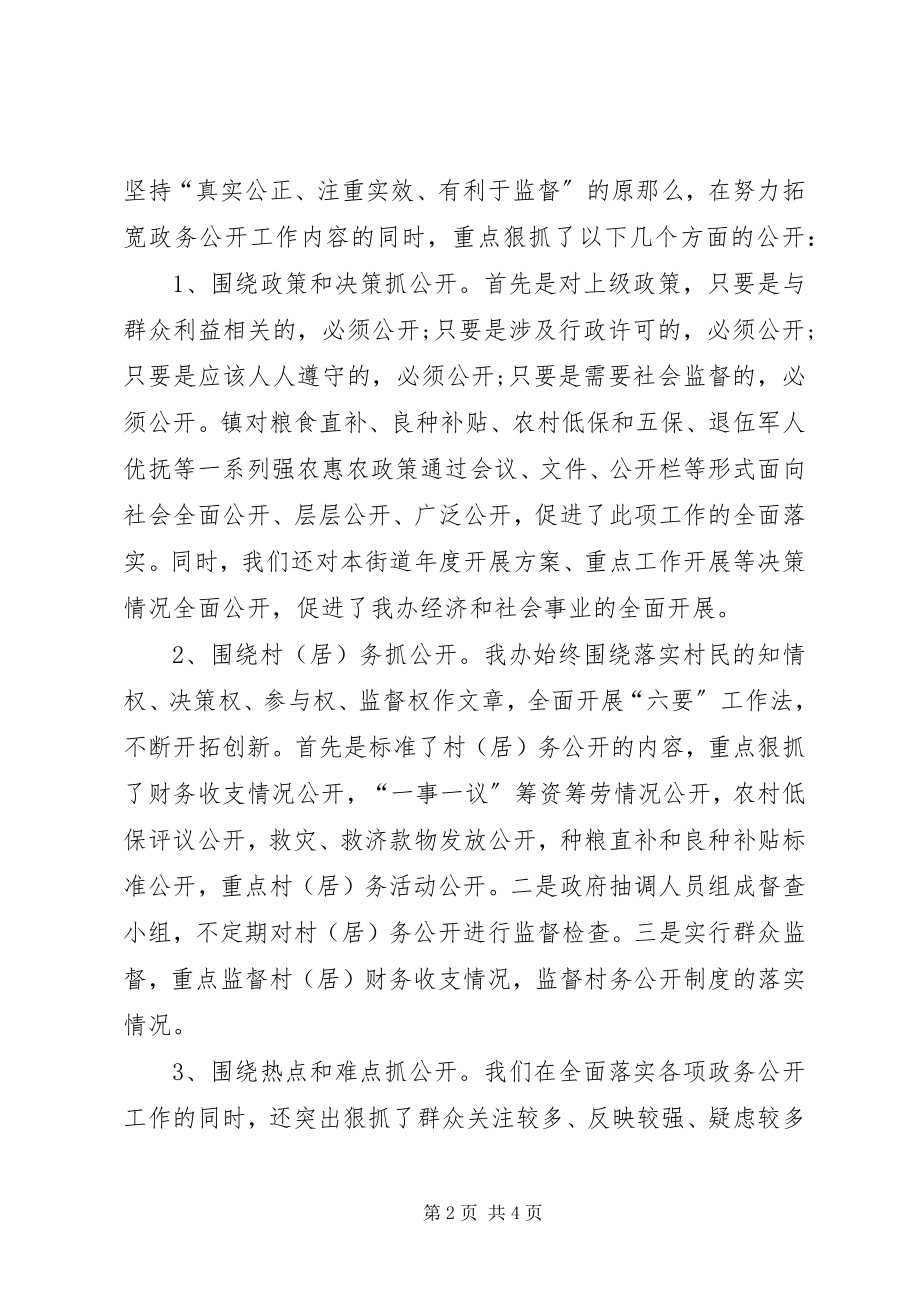 2023年街道办事处政务公开工作报告.docx_第2页