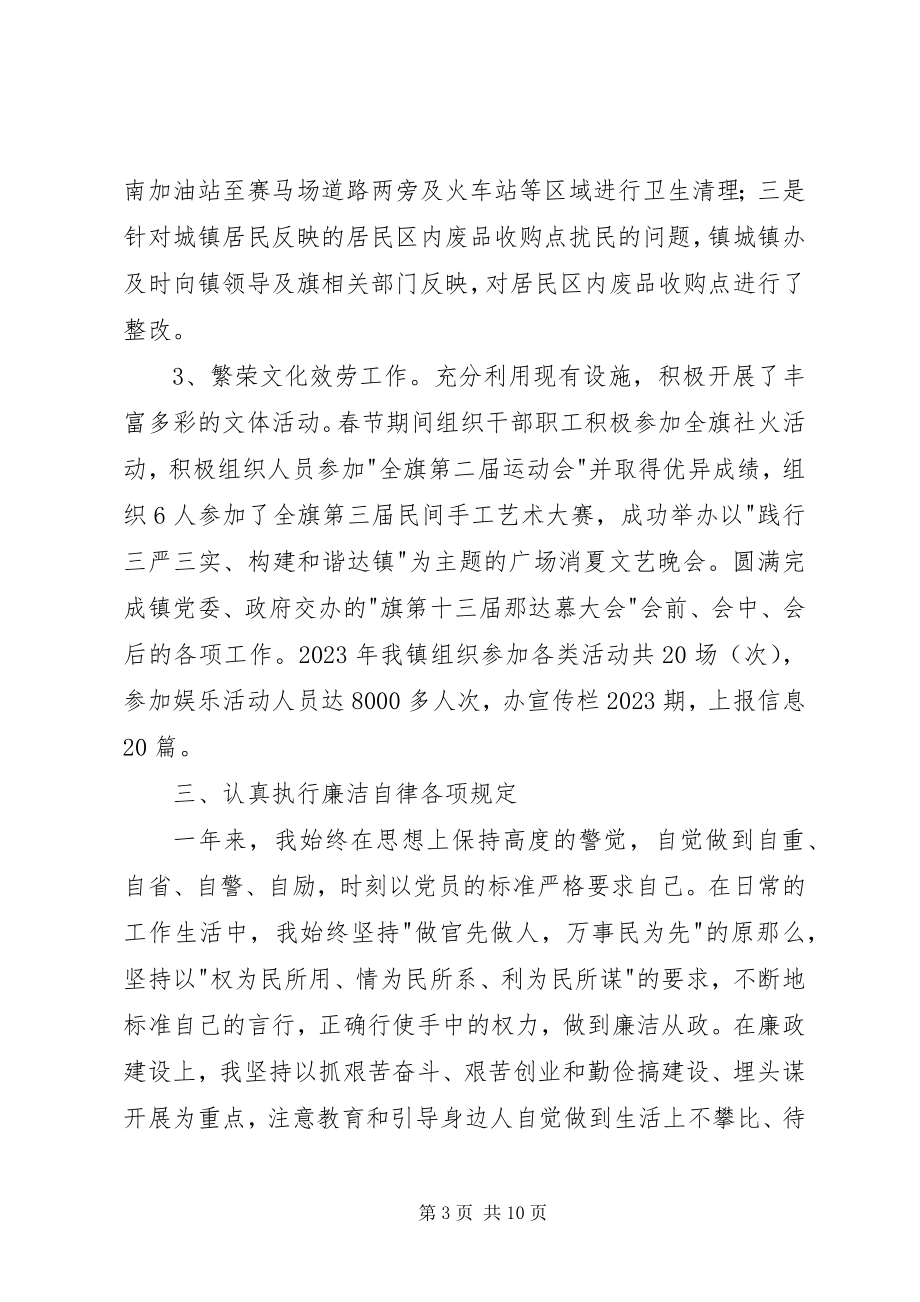 2023年镇政府公务员述职述德述廉报告.docx_第3页