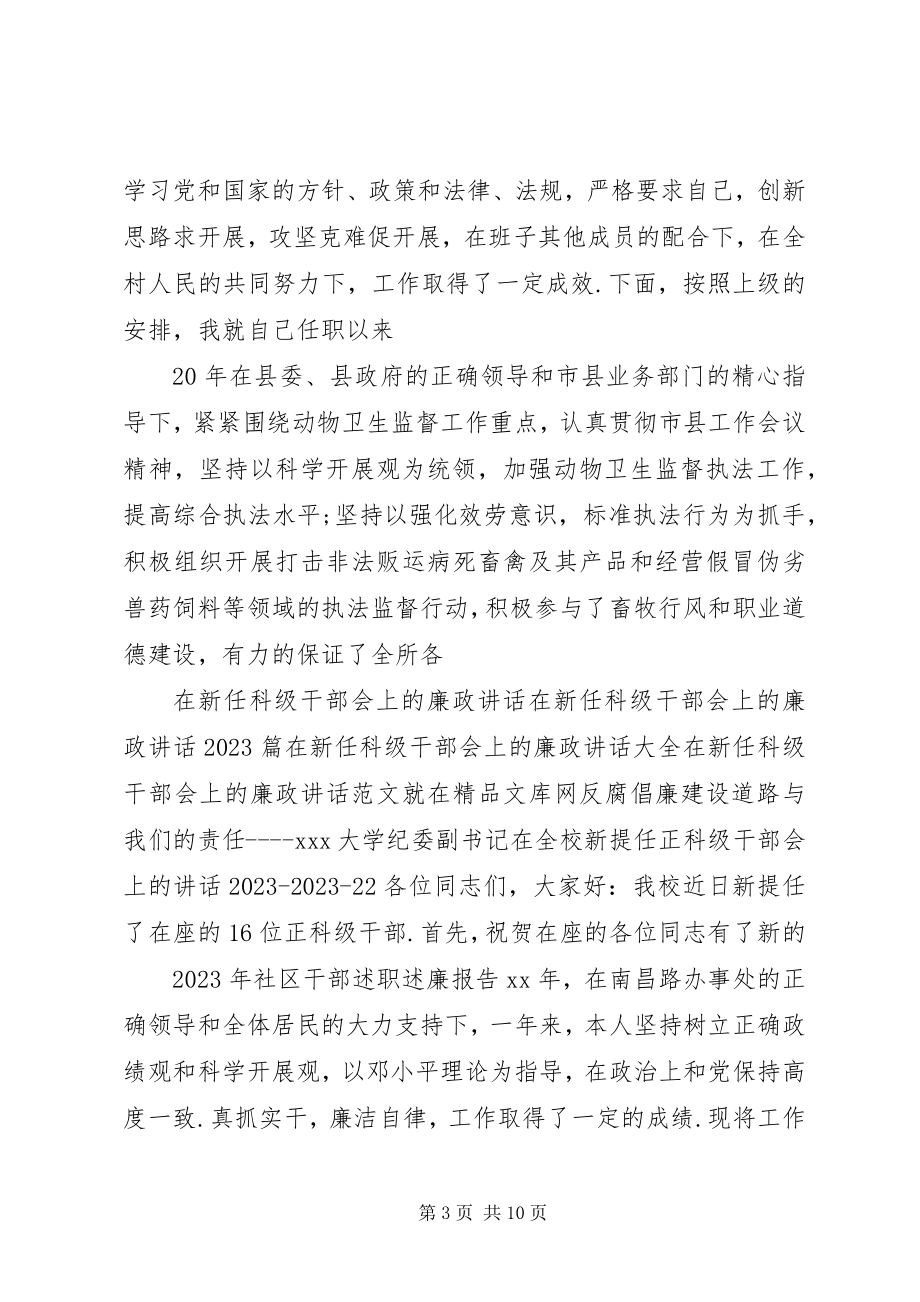 2023年干部集中述职述廉报告会上的致辞-在中层干部述职述廉会上的致辞.docx_第3页