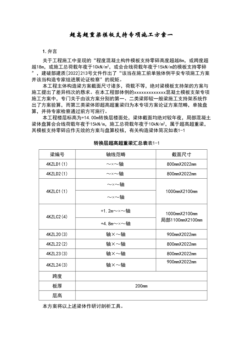 2023年建筑行业高梁方案.docx_第1页