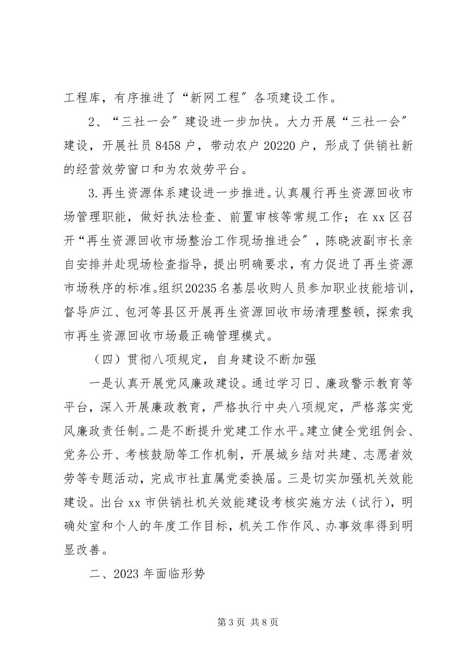 2023年市供销社年度工作报告.docx_第3页