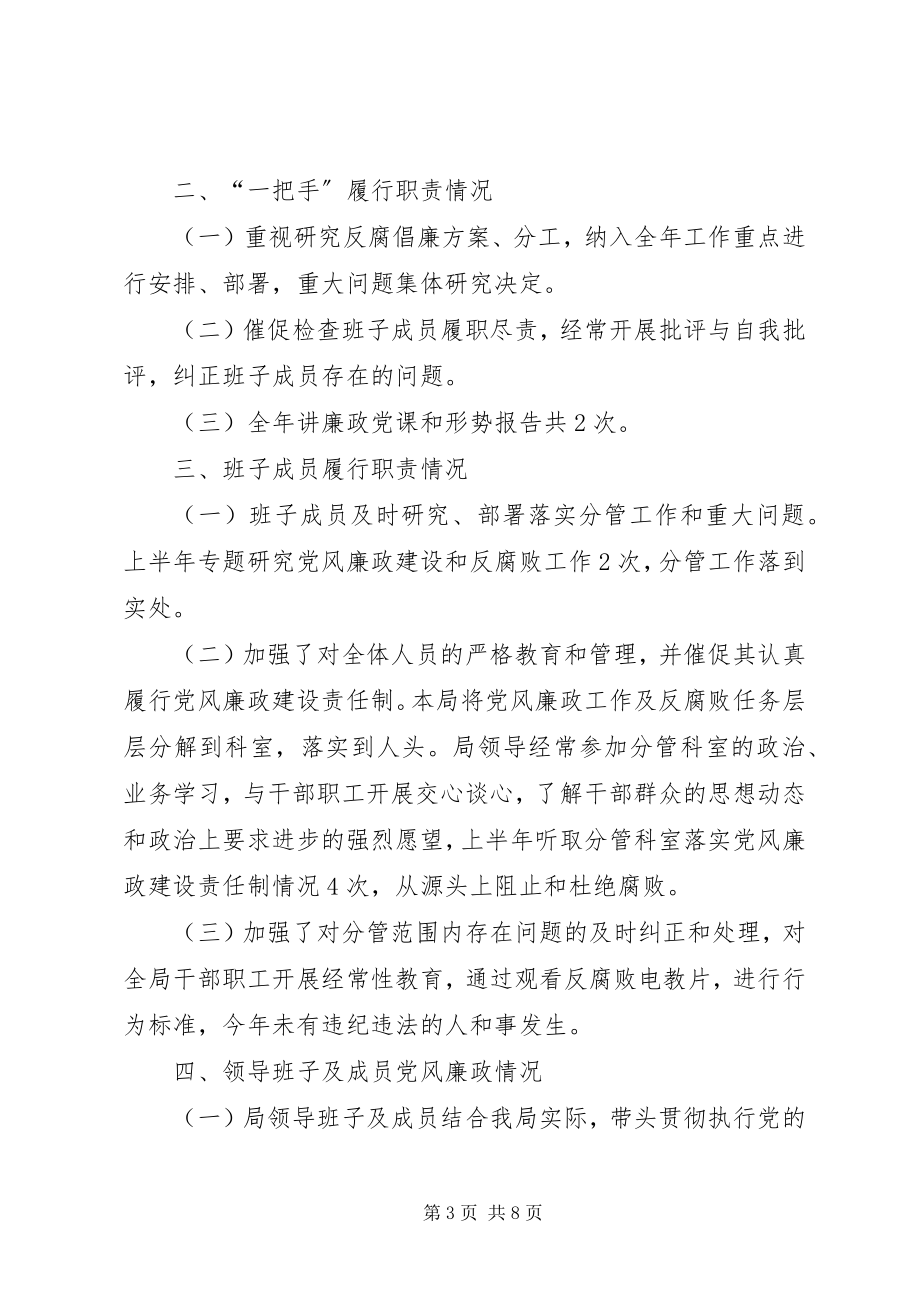 2023年机关事务管理局关于落实党风廉政建设工作自查报告.docx_第3页