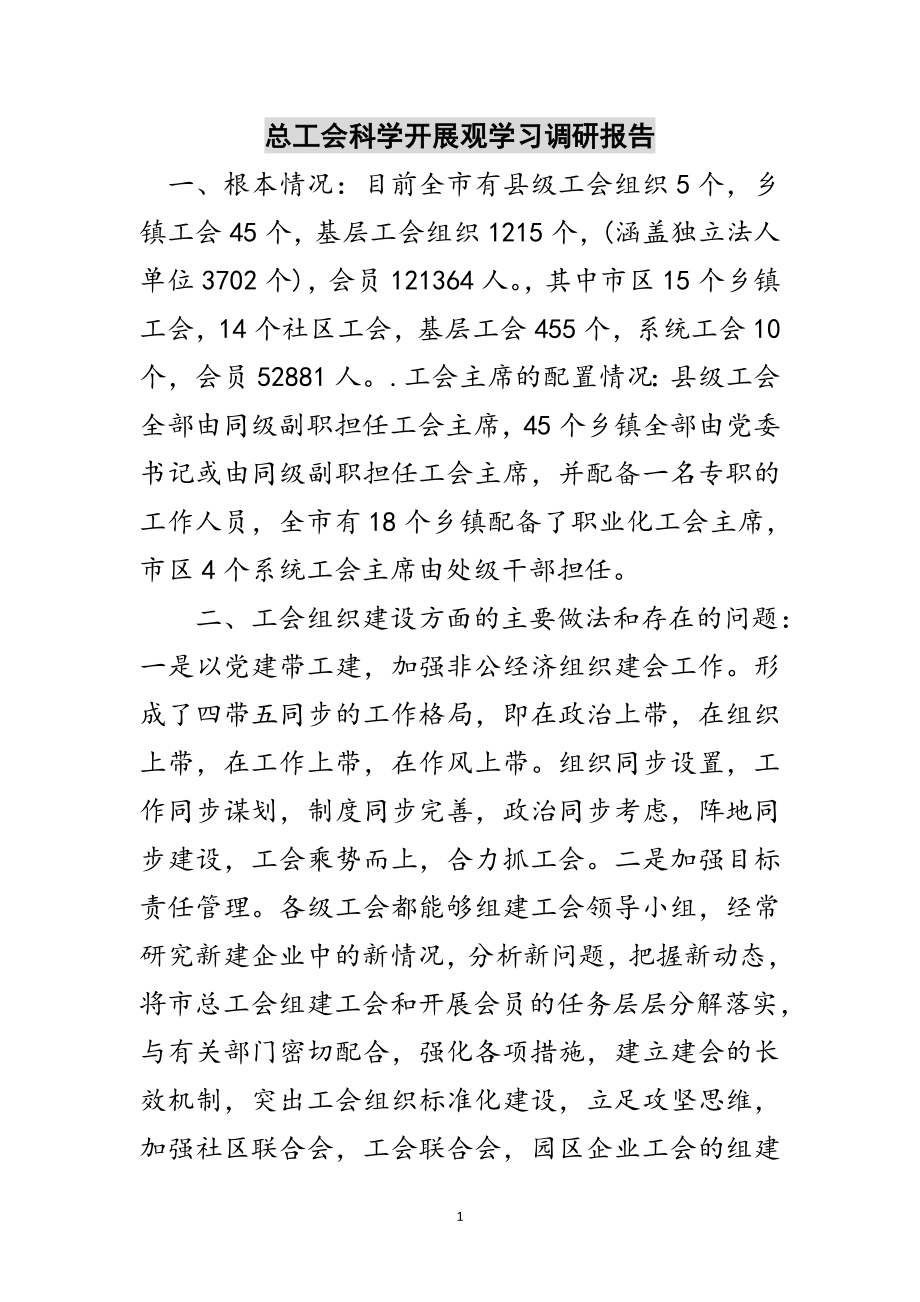 2023年总工会科学发展观学习调研报告范文.doc_第1页