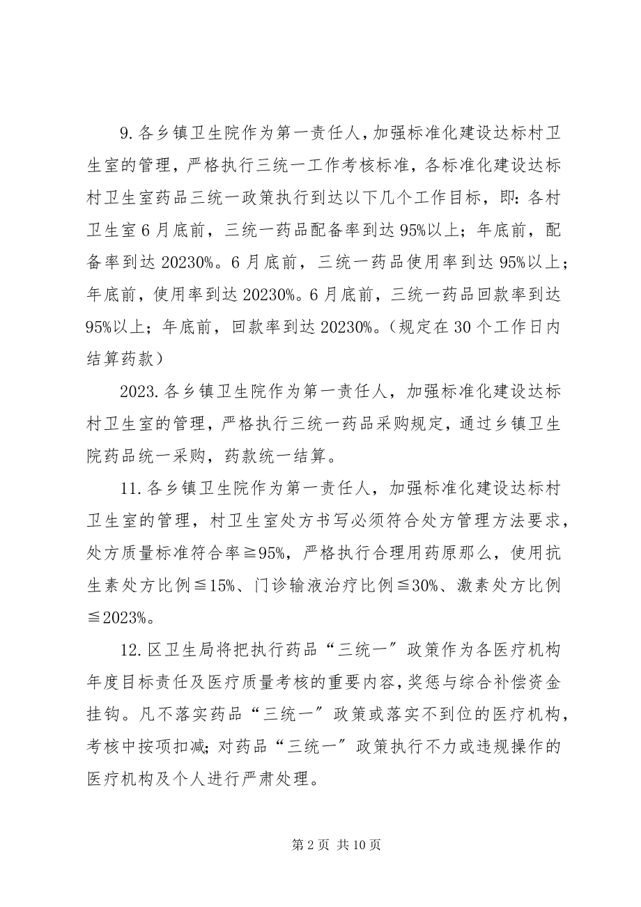 2023年药品三统一工作目标责任书.docx_第2页