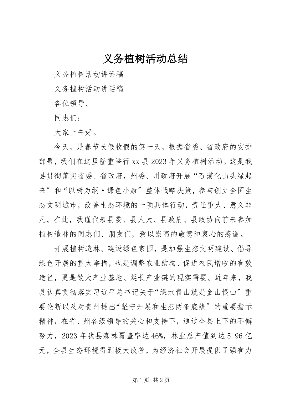 2023年义务植树活动总结.docx_第1页