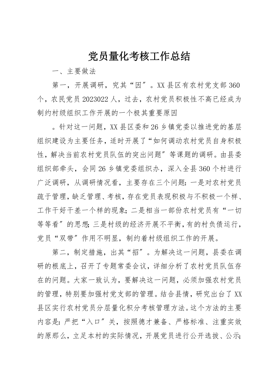 2023年党员量化考核工作总结.docx_第1页