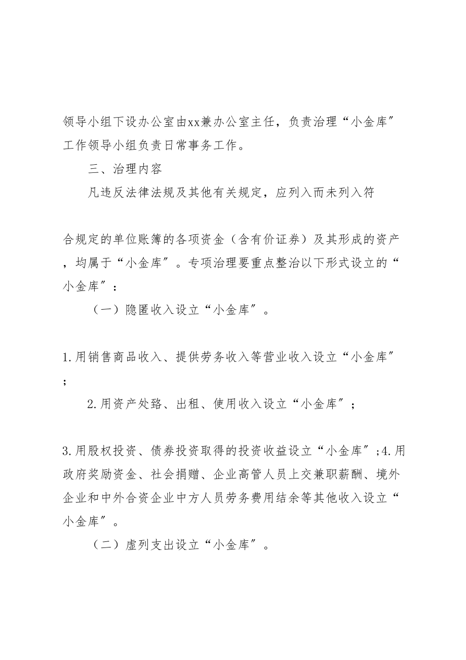 2023年篇一小金库专项治理工作实施方案.doc_第2页