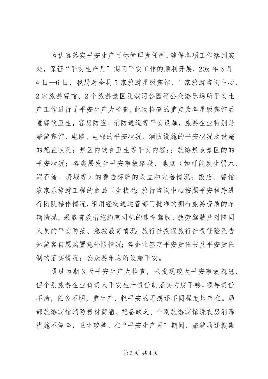 2023年旅游局安全检查活动的汇报材料.docx_第3页