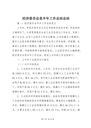 2023年经济委员会是半工作总结总结.docx