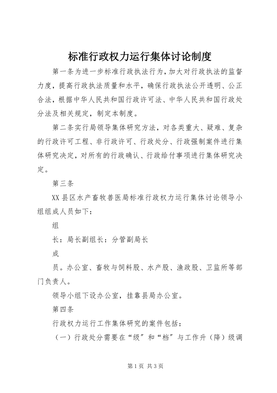 2023年规范行政权力运行集体讨论制度.docx_第1页