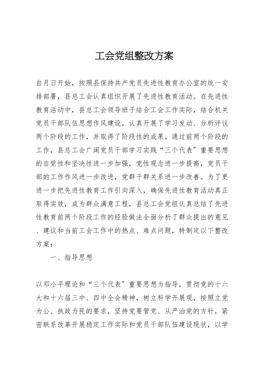 2023年工会党组整改方案 3.doc_第1页