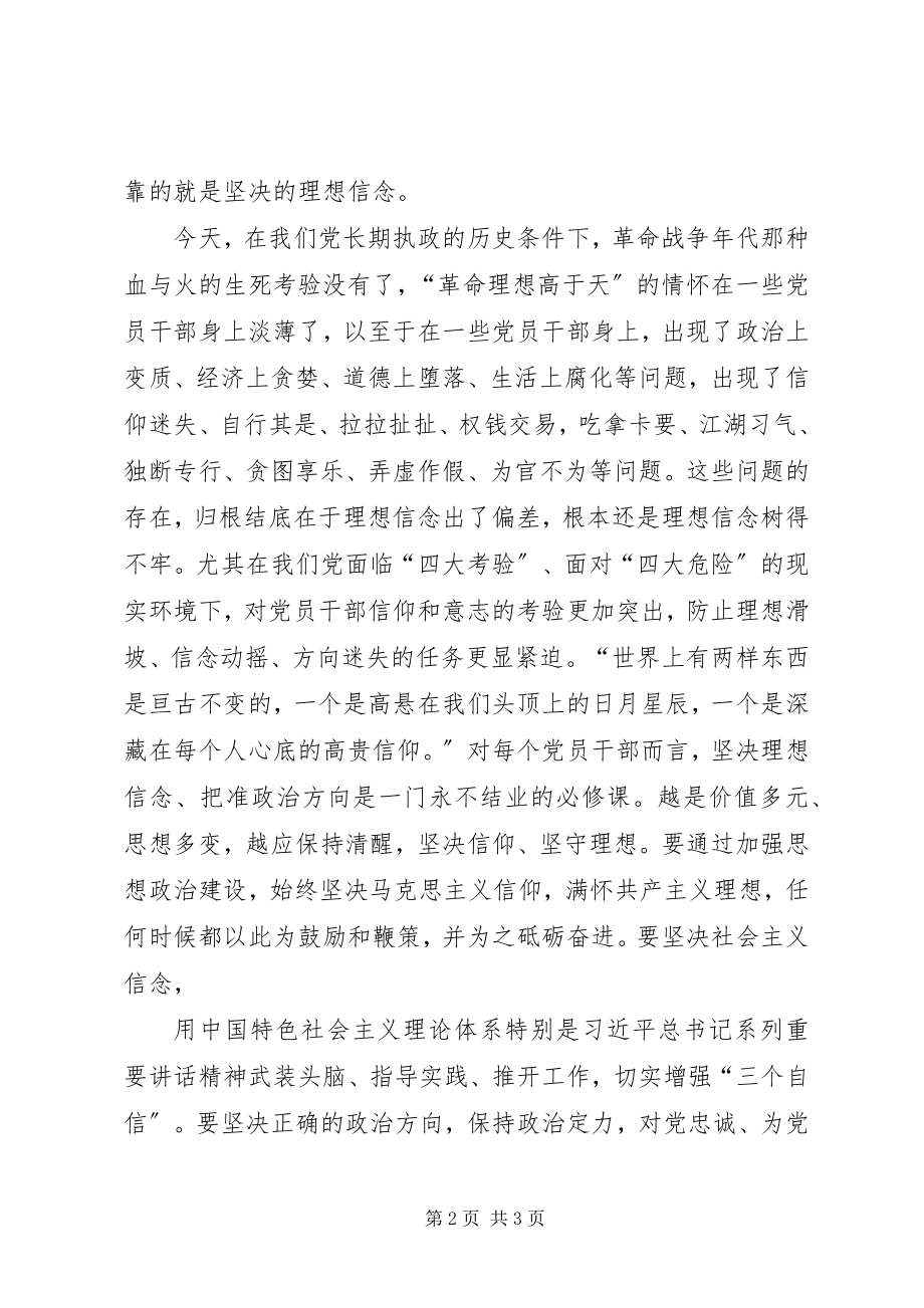 2023年坚定理想信念明确政治方向心得体会[优秀5篇.docx_第2页