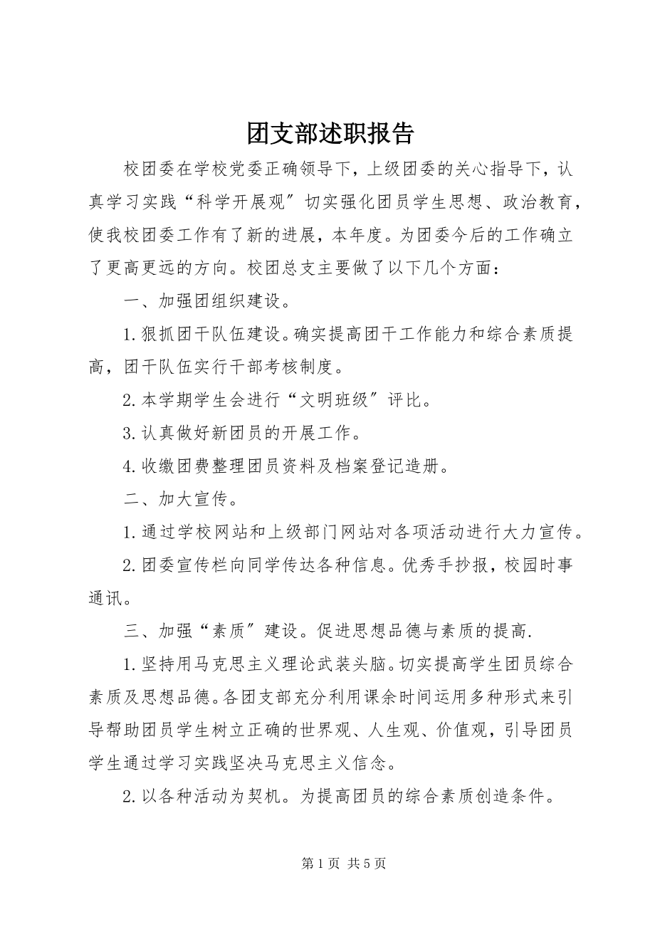 2023年团支部述职报告.docx_第1页