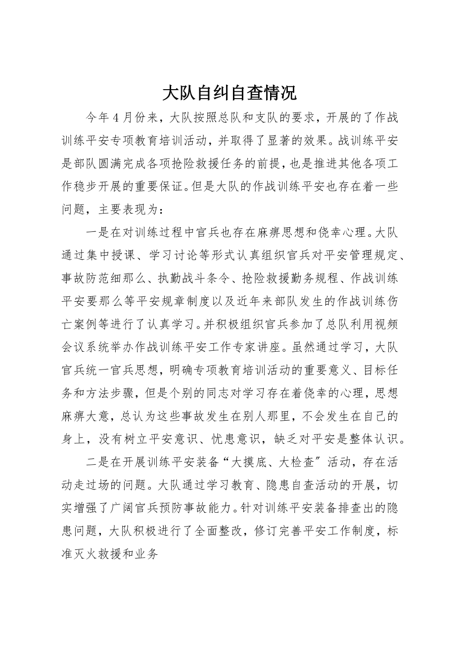 2023年大队自纠自查情况新编.docx_第1页