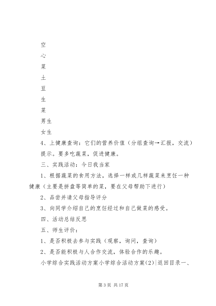 2023年小学综合活动方案3篇.docx_第3页