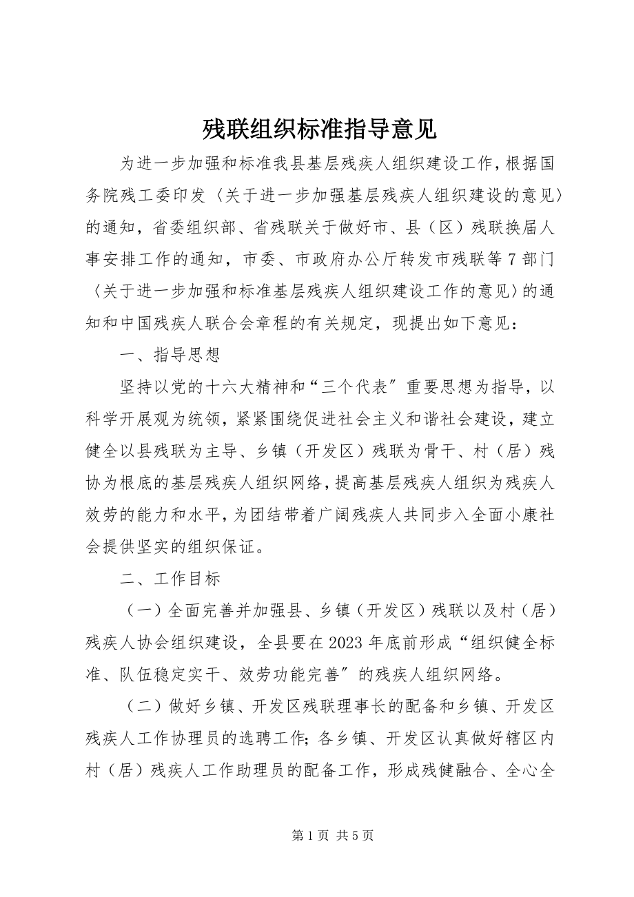 2023年残联组织规范指导意见新编.docx_第1页