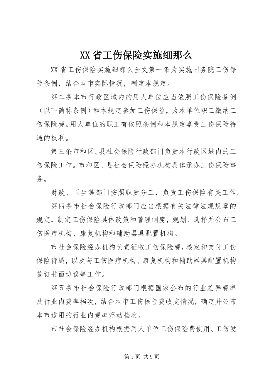 2023年XX省工伤保险实施细则新编.docx_第1页